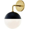 thumbnail image 2 of Mitzi H344101-AGB/BK Renee - 1 Light Wall Sconce 11.75 inches Tall and 6.75 inches Wide - Aged Brass/Black, 2 of 3