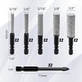 thumbnail image 2 of Juego de 12 Brocas de Diamante, Superficie de Pulido Soldada con Diamante Extendida de 35 mm, Núcleo de para Perforación en Seco, Vástago Hexagonal de 1/4 Pulgada., 2 of 5