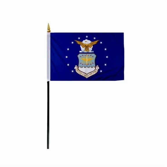 Promopatriot Air Force Flag 4x6in Stick Flag – Durable Polyester with Stitched Edges