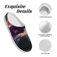 thumbnail image 5 of Yiaed Explosive Fluid Splash Art Print Slippers Fuzzy Warm Cozy Slippers Non Slip House Slippers For Indoor Outdoor Slippers House Slippers-39/40, 5 of 7
