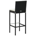 thumbnail image 5 of vidaXL 5 Piece Outdoor Bar Set with Cushions Poly Rattan Black, 5 of 5