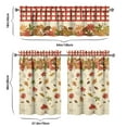 thumbnail image 5 of 3-Piece Thanksgiving Kitchen Curtain Set - Ruffled Valance and Tier Curtains with Rod Pocket, Fresh Fall Harvest Pattern for Farmhouse Kitchen Windows Decor, 54"x18" + 27.5"x36"x2, 5 of 5