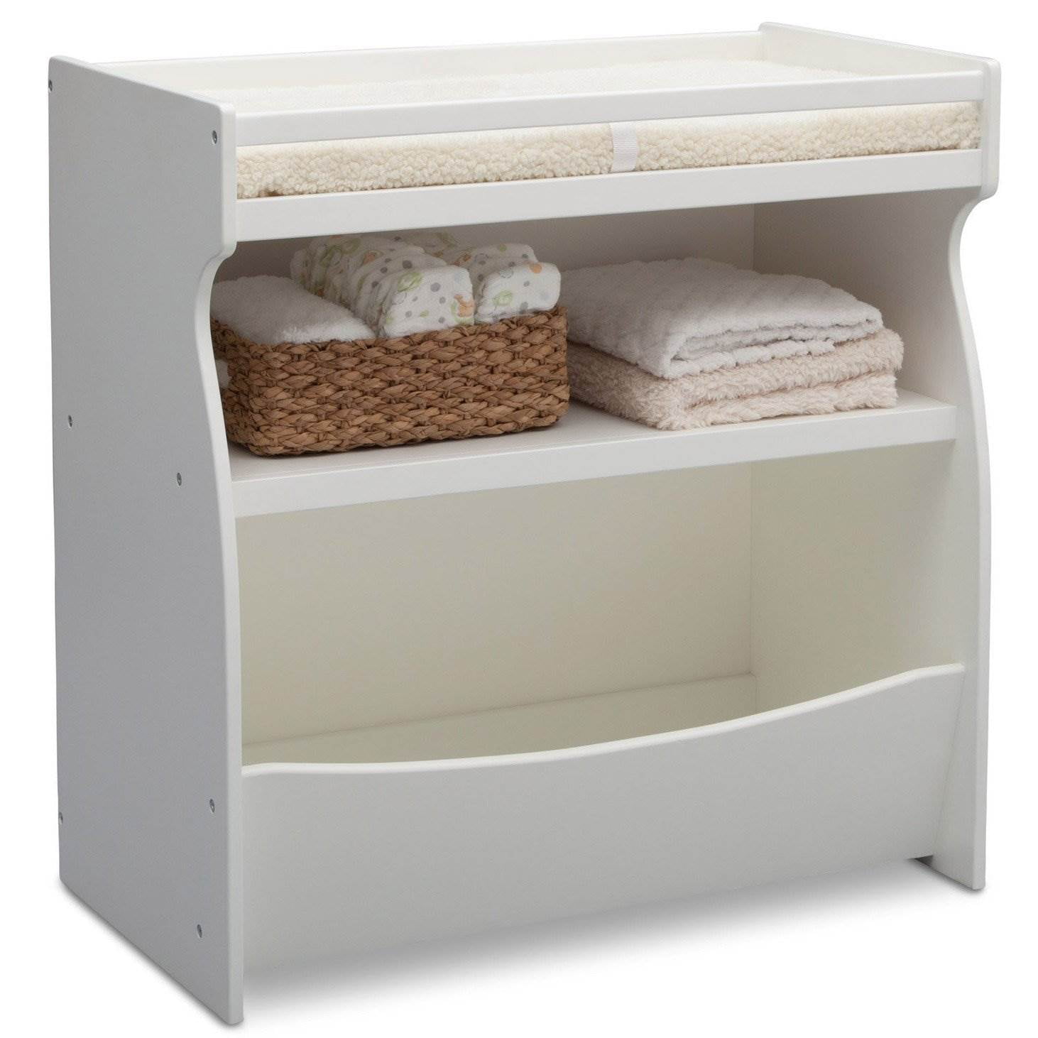 Delta Children Gateway 2 in 1 Baby Newborn Changing Table Storage Unit White Walmart