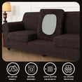 thumbnail image 5 of TOPCHANCES Stretch Sofa Cover with Cushion Cover, Jacquard Fabric Armchair Loveseat Sofa Slipcover, Non-slip Couch Protector, Friendly to Pets (Chocolate, For Armchair), 5 of 7