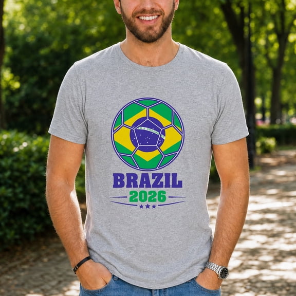 Jollimate Brazil Soccer T-Shirt, Brazil Fan Shirt, Football Fan Gift, Soccer Lover Gift