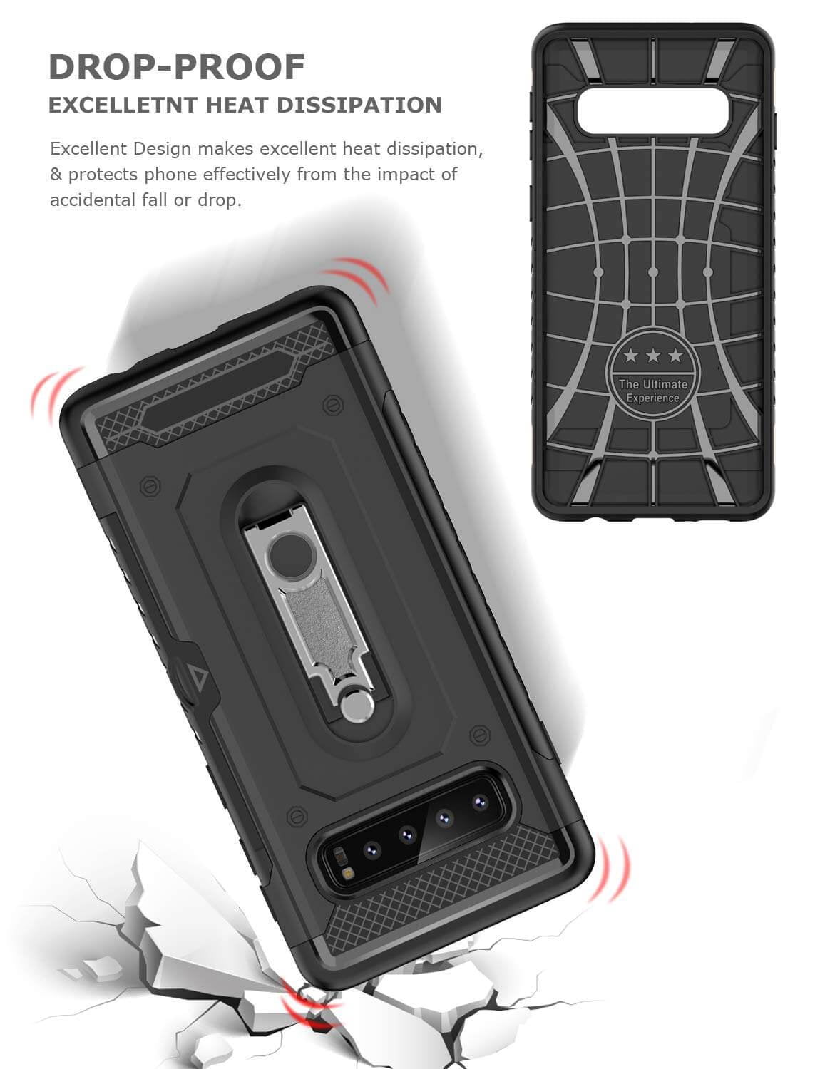 For Samsung S10+ Phone Case S10 Plus Full Body Case Olixar Carbon