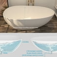 thumbnail image 6 of Boyel Living 71 in. Solid Surface Free-Standing Bathtub with Centre Drain in Matte White, 6 of 8