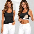 thumbnail image 2 of WEIWEN Camisole Tops for Women Built in Bra Tank Top Bras No Underwire Yoga Tank Tops Casual Summer Running Athletic Workout Padded Cami Shirts Black, XXL, 2 of 6