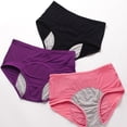 thumbnail image 4 of Minnieouse Bragas protectoras de cintura alta a prueba de fugas, entrepierna de algodón de doble capa para máxima protección, 5 pack/lote Ropa interior Negro L+5 piezas, 4 of 6
