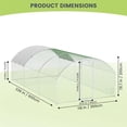 thumbnail image 3 of Large Metal Chicken Coop, Doom Roof Large Chicken Run for Yard, Walk-in Poultry Cage with Waterproof and Anti-Uv Cover, Chicken Pen for Outdoor Backyard Farm, 3 of 8