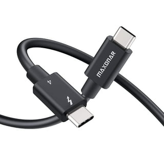 Plugable Thunderbolt 4 Cable with 240W Charging, Thunderbolt Certified, 3.3  Feet (1M),1x 8K Display, 40 Gbps, Compatible with USB4, Thunderbolt 3