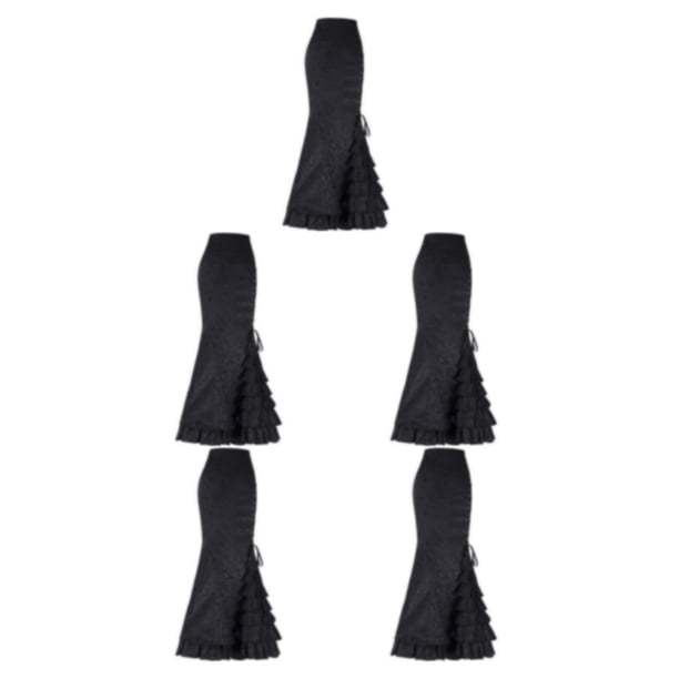 Guardurnaity larga negra para un ajuste favorecedor y cómodo La mujer en la morada larga blanca Steampunk negra XL 1 Type2 NO2
