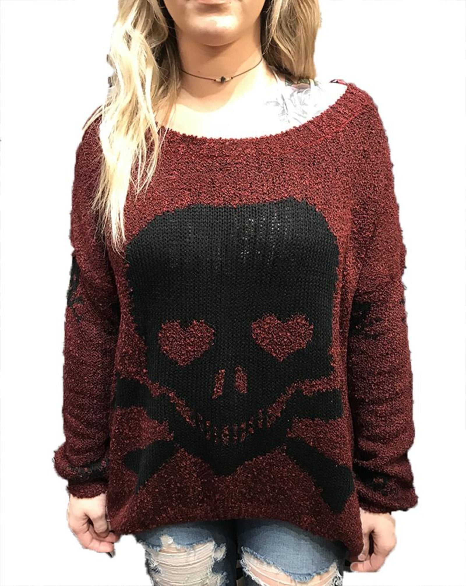 walmart skull sweater