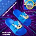 thumbnail image 4 of Sandalias Slides Sonic The Hedgehog para niños, azules, talla 13, 4 of 6