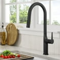 thumbnail image 4 of Kraus OlettoTall Modern Single-HandleTouch Kitchen Sink Faucet with Pull Down Sprayer in Matte Black, 4 of 18