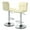 Beige, variant on Magshion Set of 2 Square Faux Leather Adjustable Swivel Bar Stools with Back, Kitchen Counter Stools Pub Dining Chairs, Grey