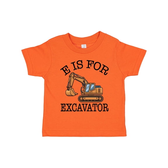 Inktastic Construction Trucks E is for Excavator Boys Toddler T-Shirt