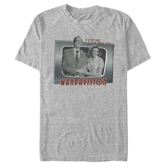 Men's Marvel WandaVision Love on TV Graphic Tee Athletic Heather X Large