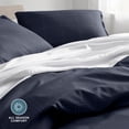 thumbnail image 5 of Bare Home Luxury Duvet Cover and Sham Set - Premium 1800 Collection - Ultra-Soft - Full, Modern Plaid - Midnight Blue/White, 3-Pieces, 5 of 8
