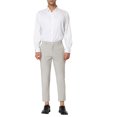 thumbnail image 2 of Lars Amadeus Men's Cropped Pants Slim Fit Flat Front Ankle-Length Dress Pants, 2 of 6