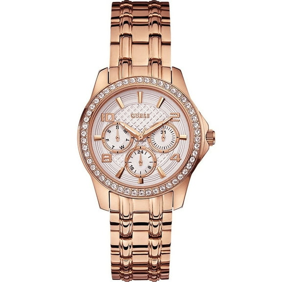 GUESS W0403L3,Ladies Dress Sport,Multi-function,Rose Gold Tone,Stainless Steel Case and bracelet,WR