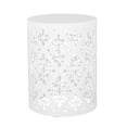 thumbnail image 1 of BeesClover Side Table, Cylindrical End Table, Powder-coated Iron Side Tables, Floral Pattern Bedside Table for Living Room (13.75"Wx13.75"Dx18.00"H), 1 of 8