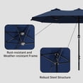 thumbnail image 5 of Meetleisure 12.5FT Outdoor Patio Double-Sided Umbrella with Crank Handle, Large Shade for Garden Poolside Backyard,Dark Blue, 5 of 7