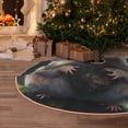 thumbnail image 6 of Daiia Cute Fat Ball Branch Drawing Merry Christmas Tree Skirt , Xmas Large Lace-up Tree Skirt, Santa Snowflakes Rustic Home Decorations New Year Party Farmhouse Decor-30", 6 of 7