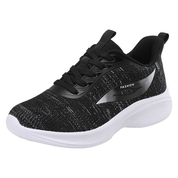 WEAIXIMIUNG Women's Sneakers Size 7 Blue Women Sports Shoes Fashionable New Pattern Solid Color Breathable Mesh Comfortable Flat Bottom Casual Shoes