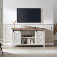 thumbnail image 3 of Henn&Hart 58" White/Golden Oak TV Stand, 3 of 11