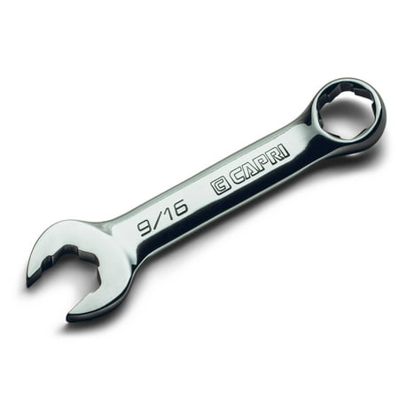 UPC: 0886352117906 | Capri Tools 9/16 in. WaveDrive Pro Stubby Combination Wrench for Regular and Rounded Bolts