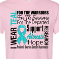 thumbnail image 4 of Inktastic Ovarian Cancer I Wear Teal Ribbon Tribute T-Shirt, 4 of 5