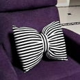thumbnail image 4 of Handmade Striped Bow Pillow Soft Washable Decorative Cushion Cover for Car Neck Sofa Waist Support Comfort, 4 of 5