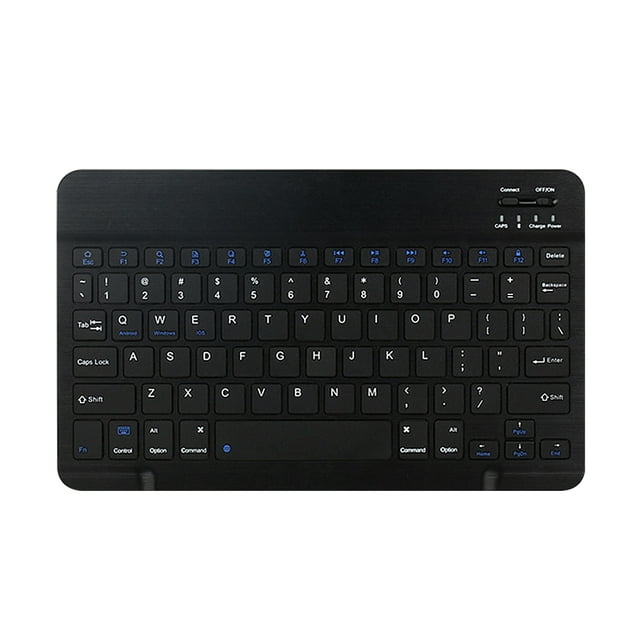 Amdohai 10’’ BT Wireless Keyboard Language Keyboard Ultra-thin Rechargeable BT Keyboard BT3.0 Three-system Universal English Black