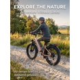 thumbnail image 3 of 2000W Peak Power Electric Fat Tire Bike for Adults - 28MPH, 48V 18Ah (35-85 Miles), 26"x4" All-Terrain Ebike Electirc Bicycle with Full Suspension & 11" Comfort Seat - Conquer Snow, Sand & Trails, 3 of 9
