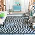 thumbnail image 2 of SAFAVIEH Courtyard Janey Bordered Indoor/Outdoor Area Rug, Navy/Light Beige, 9' x 12', 2 of 11