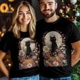 thumbnail image 3 of Camisetas para hombre con estampado de gato negro, calabaza y flores, de manga corta, informales, con gráficos para adolescentes, niños y hombres., 3 of 8