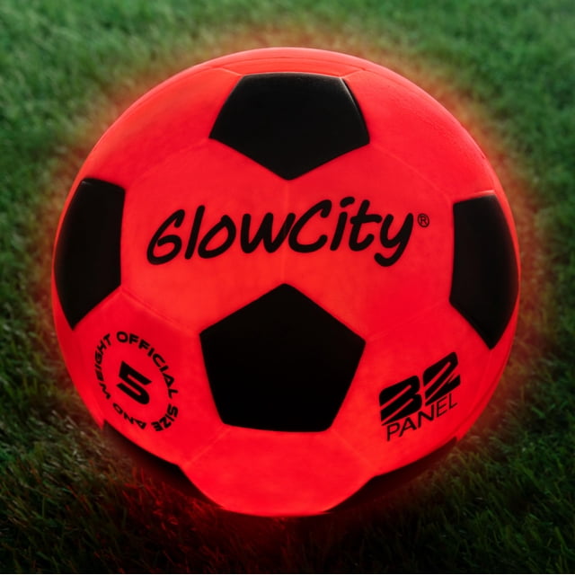 Balón de fútbol GlowCity que brilla en la oscuridad con luces LED