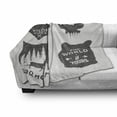 thumbnail image 2 of Saying Soft Flannel Fleece Throw Blanket, Wilderness Emblems Stay Wild Wander the World is Your Arrow Pine Wildlife Animals, Cozy Plush for Indoor and Outdoor Use, 60" x 80", Grey, by Ambesonne, 2 of 5