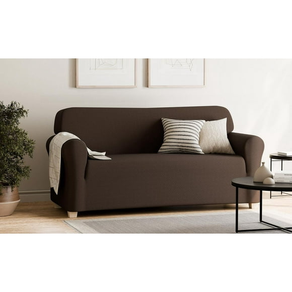 Pixel Soft Stretch Sofa Slipcover, Furniture Cover Made of 20% Recycled Fabric, Machine Washable