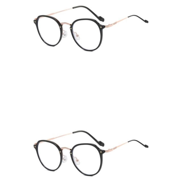 Gafas de Metal para mujer Sonducket estilo sencillo HD negro y dorado 2Conjunto
