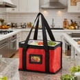 thumbnail image 4 of YaoZQ Red Insulated Lunch Bag Small Thermal Bento Tote for Work School Meal Prep 11 x 7.9 in, 4 of 5