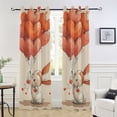 thumbnail image 5 of Rabbit Hearts Balloons Blackout Curtain Panels Drapes Privacy Assured with Light Filtering Curtains for Living room Bedroom Bathroom Window, 5 of 6