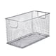 thumbnail image 3 of Organizador de cesta de almacenamiento de alambre de malla Organización de suministros de oficina Cesta de alambre Mesh Bin de almacenamiento abierto Plata, 3 of 8