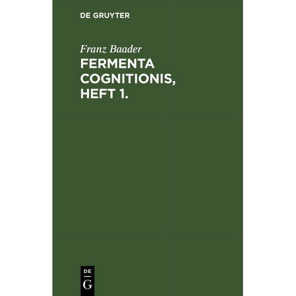 Fermenta Cognitionis, Heft 1., (Hardcover)