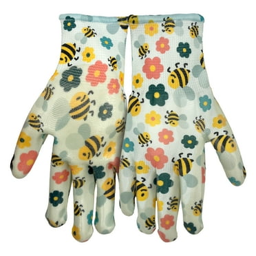 Expert Gardener Kids Knit Wrist Glove Bee Print, 1 Pair