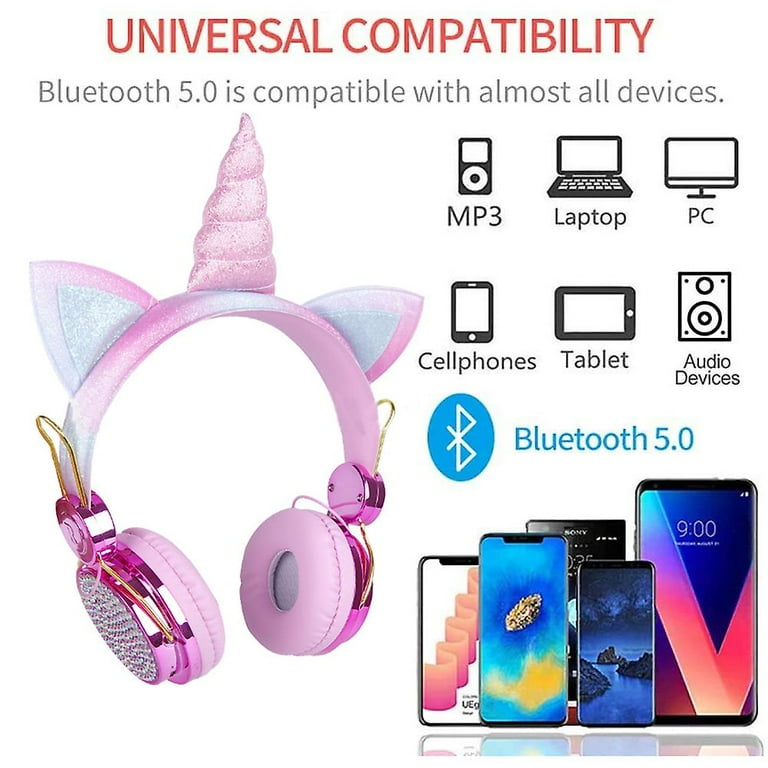 Headphones for girls unicorn hot sale