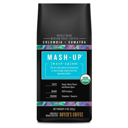 Mash-Up Colombia + Sumatra Blend Whole Bean Coffee, Medium Roast, 11