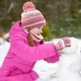 thumbnail image 2 of Border Children's Winter Knit Warm Hat Bib Gloves 3-Piece Set for Cold Weather, 2 of 9