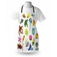 thumbnail image 3 of Marine Apron Sea Animals Octopus Dolphin Shells Stingray Crab Turtle Jellyfish Wildlife Graphic, Unisex Kitchen Bib Apron with Adjustable Neck for Cooking Baking Gardening, Multicolor, by Ambesonne, 3 of 3